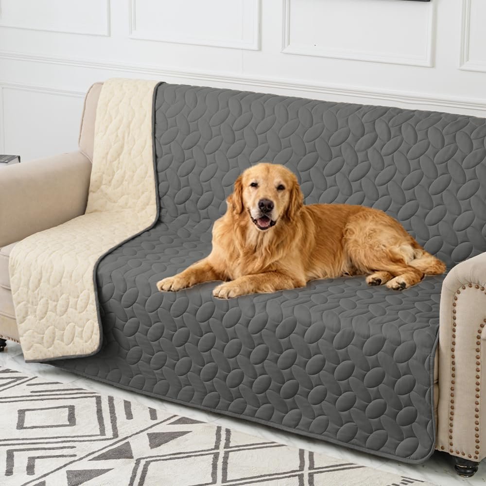 Ameritex Pet Bed Cover Dog Bed Blanket for Sofa and Furniture Waterproof New Pattern Design (52×82 Inch, Dark Grey)