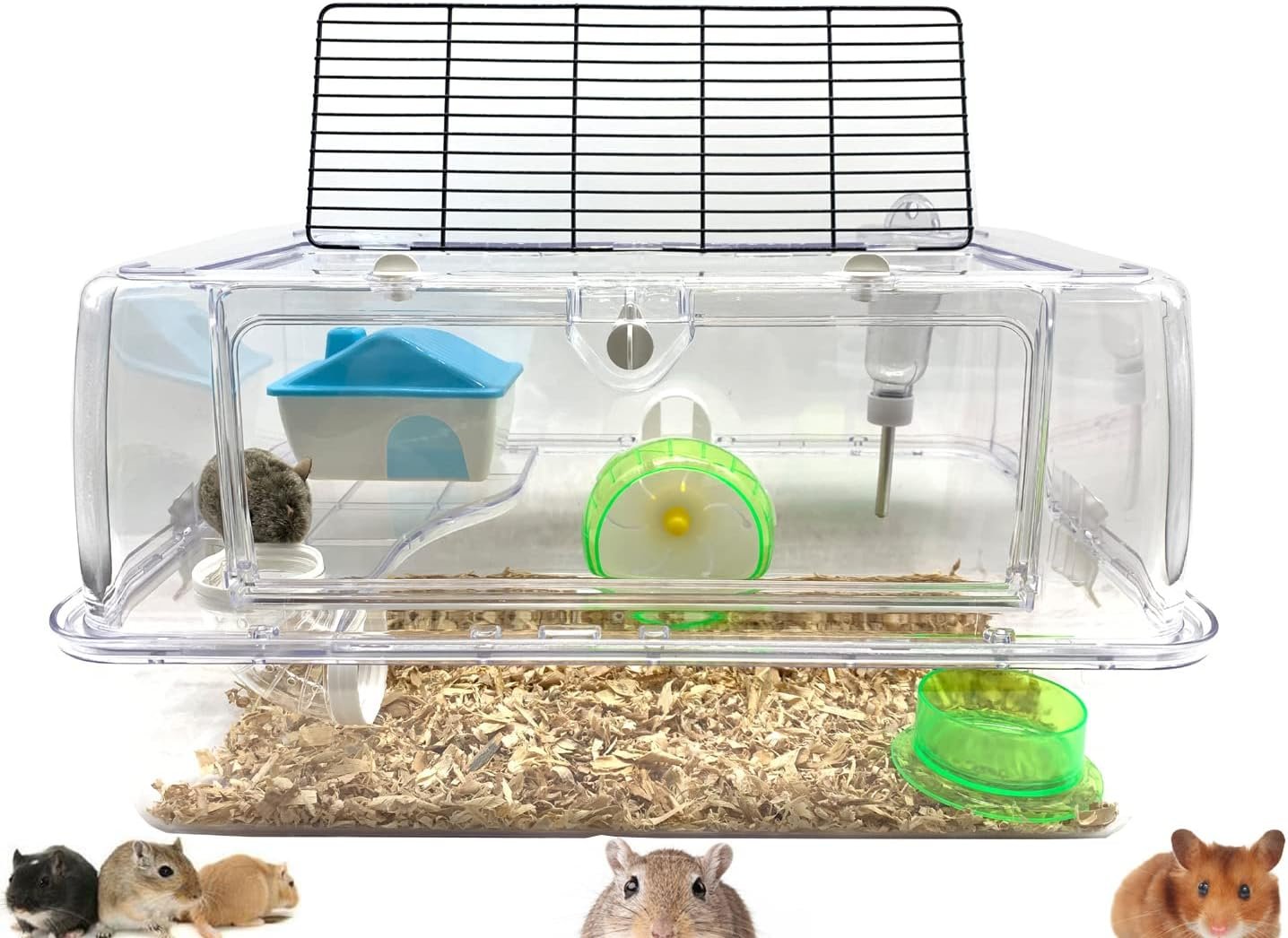 2-Tiers Acrylic Clear Hamster Mouse Deluxe Palace House Gerbil Habitat