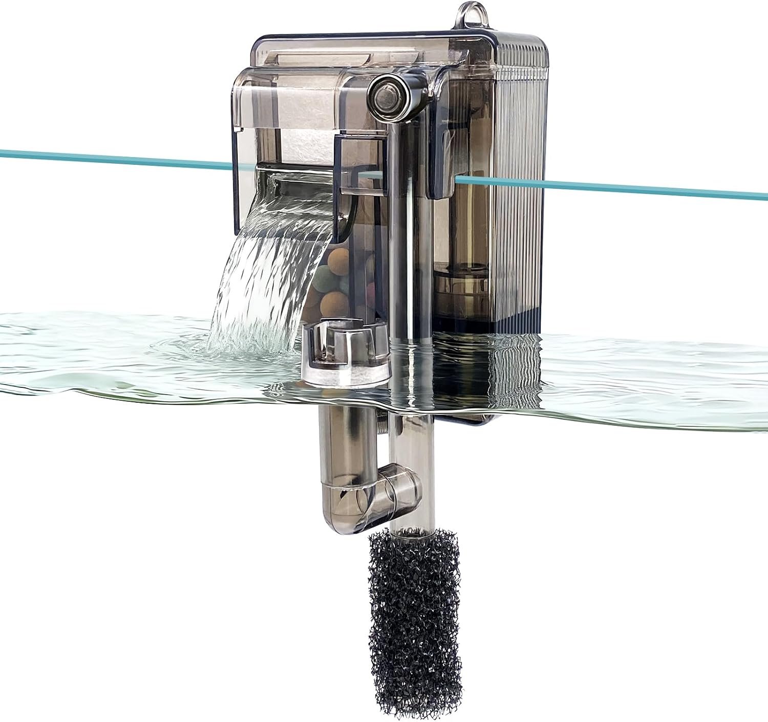 Small Aquarium Filter for 5 Gallon Quiet Hang On Back Fish Tank Filter