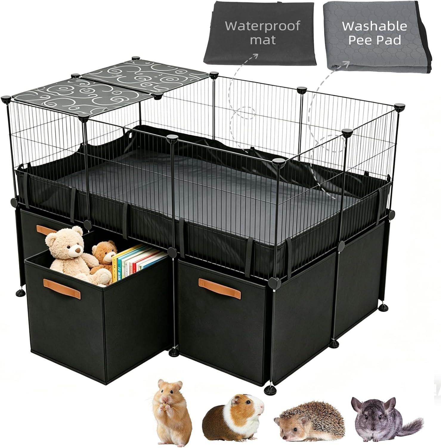 29 Panels Guinea Pig Cage Small Animal Playpen,42.5″ x 28″ x 28″