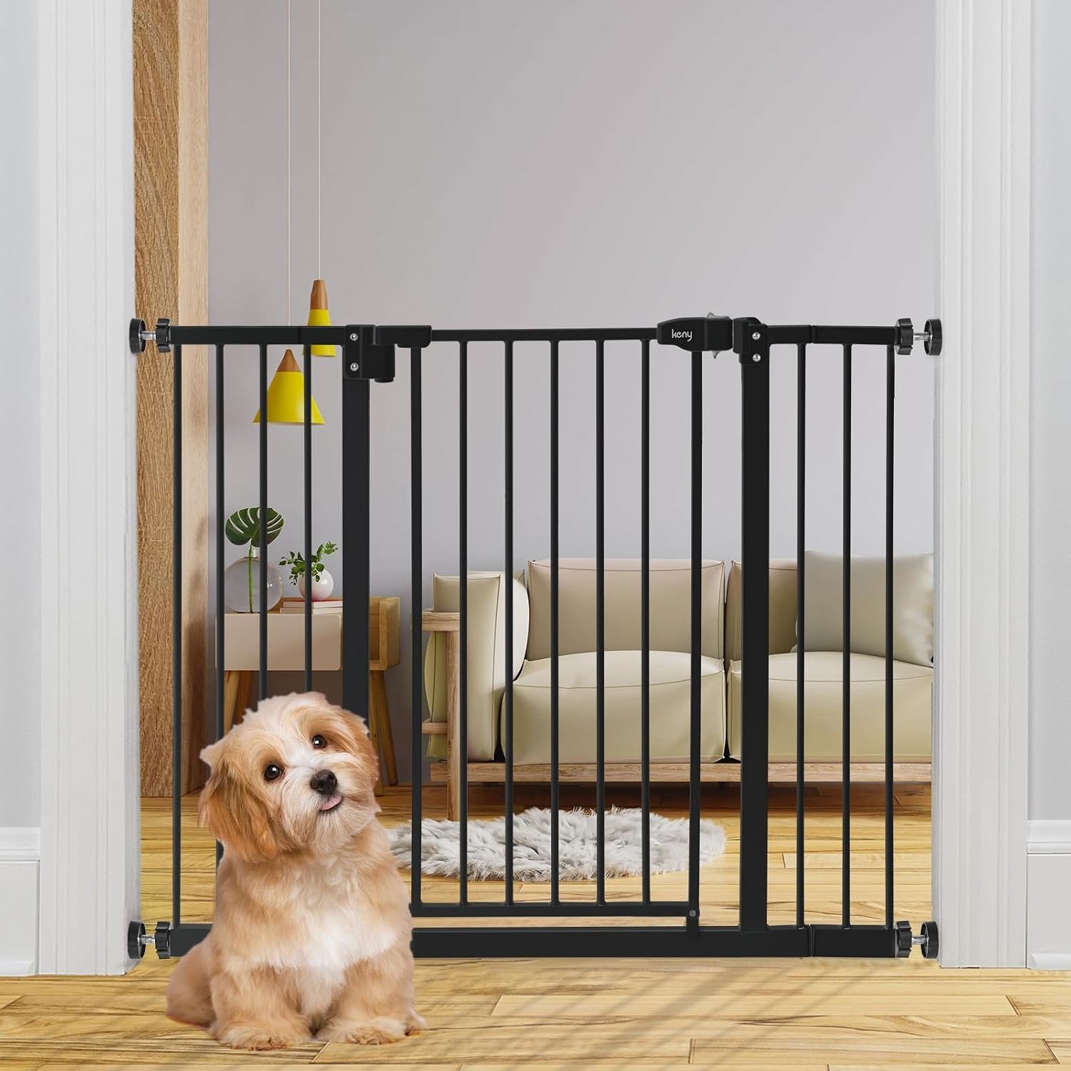 keny 29″-42.5″ Baby Gate for Stairs, Auto Close Safety Dog Gate