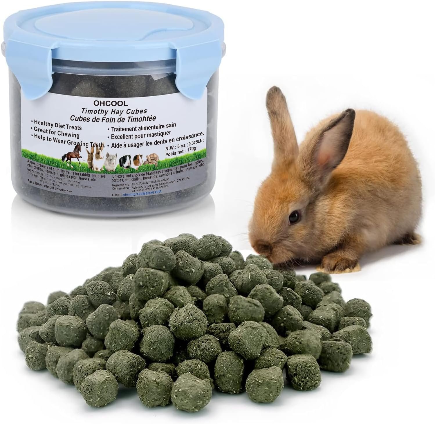 Timothy Hay Cubes, 6oz Small Pet Feed