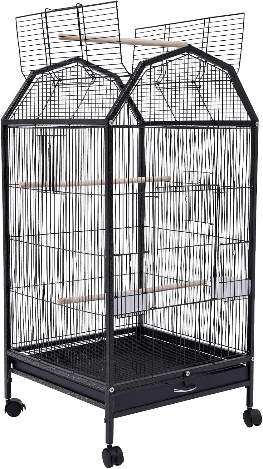 Bird Cage Metal Parakeet Cage with Slide Out Tray Large Pet House