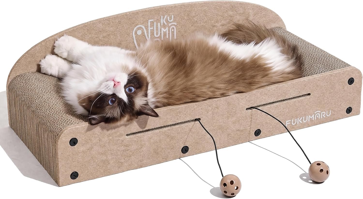 FUKUMARU Large Cat Scratcher Bed, 26 Inch Cat Scratching Bed Sofa Indoor