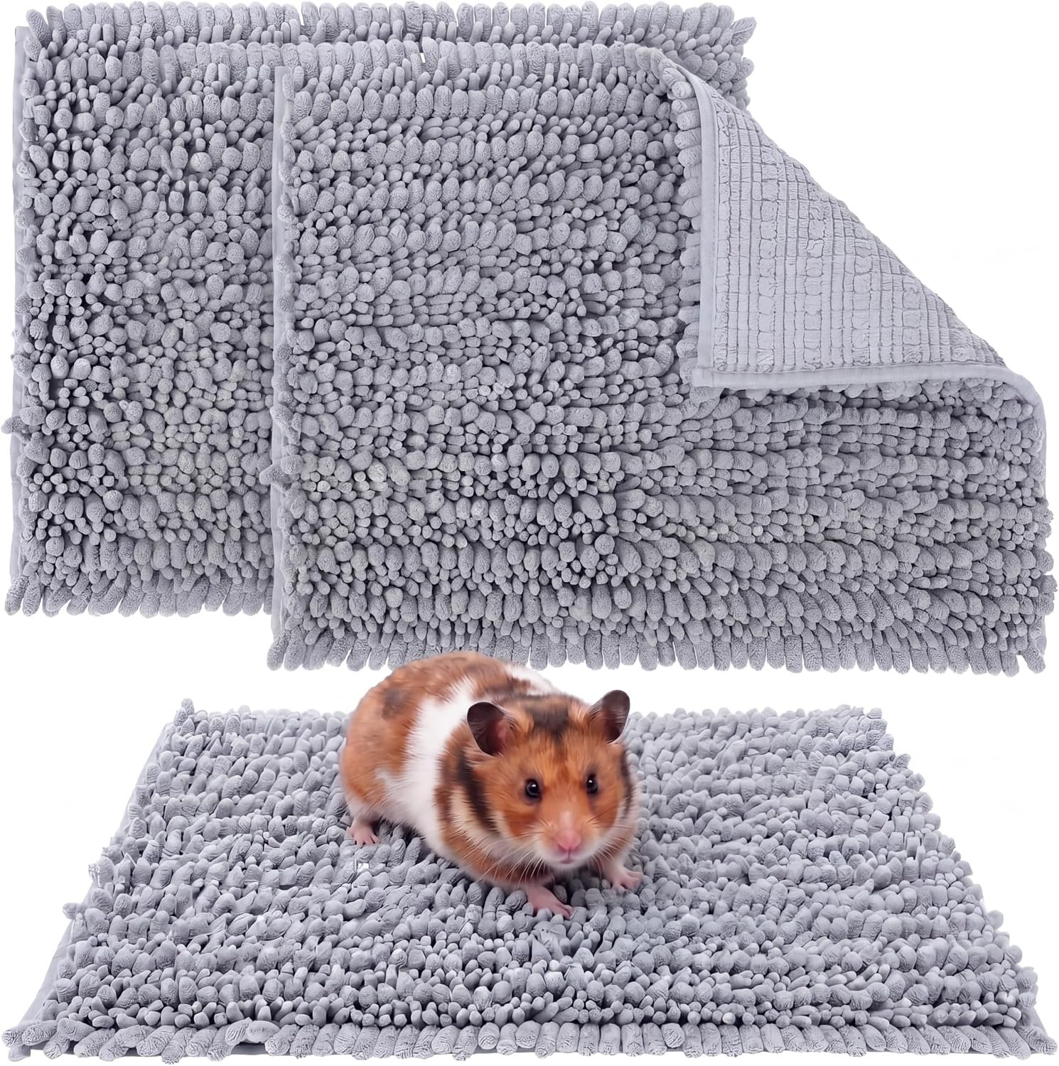 Amylove 12 x 12 Inch 2 Pack Guinea Pig Cage Liner Washable Fleece Pee Pad