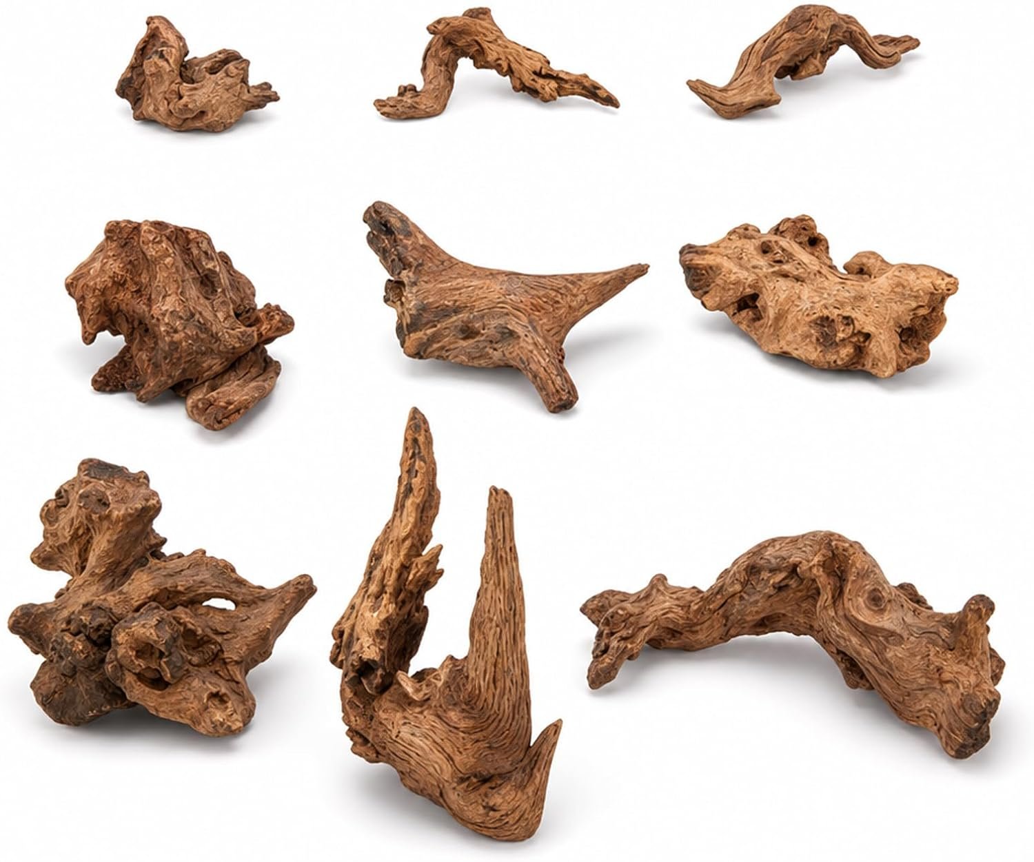 9PCS Driftwood for Aquarium, Aquarium Driftwood, Driftwood for Fishtank Natural Piece for Fish Tank Decoration