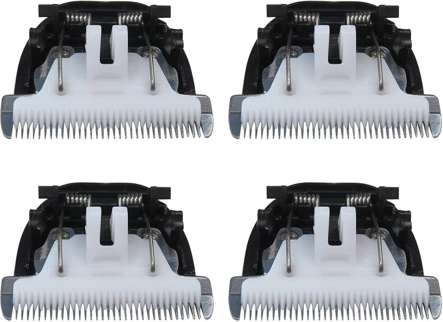 4 Pack Replacement Blades Compatible with Oneisall Dog Hair Vacuum & Grooming Kit, Low Noise Pet Clipper Blades – Stainless Steel & Ceramic, Easy Install, Long-Lasting Sharp (US Ship)