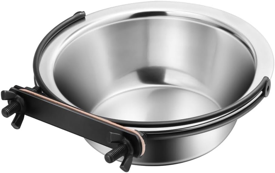 Small Bird Feeding Dish Cups 3.1In 12oz Stainless Steel Rust-Proof Parrot Cage Feeders with Clamp Holder Quick-Detach for Seed & Water, Fits Cockatiel Parakeet Macaw Finches Lovebirds