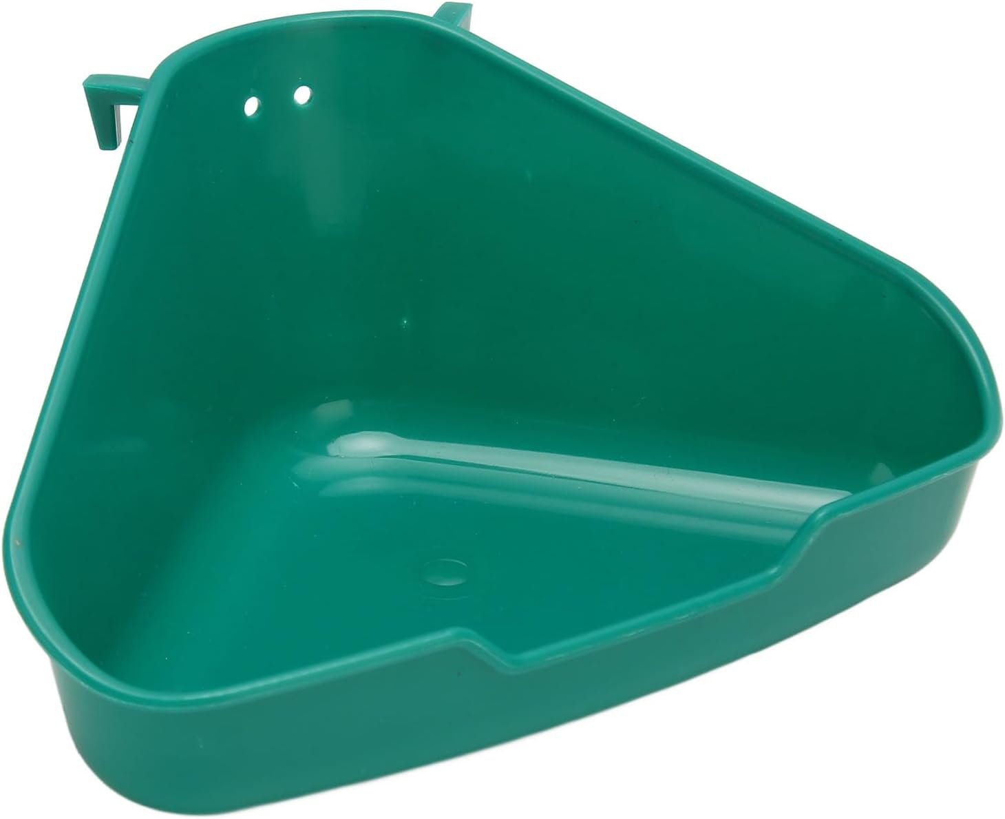 Corner Litter Pan, Rabbit Litter Box, Pet Toilet Potty Trainer for Ferrets, Rabbits, Chinchilla, Rats, Guinea Pigs and Other Small Animals, Plastic Bunny Cage Toilet (Deep Green)