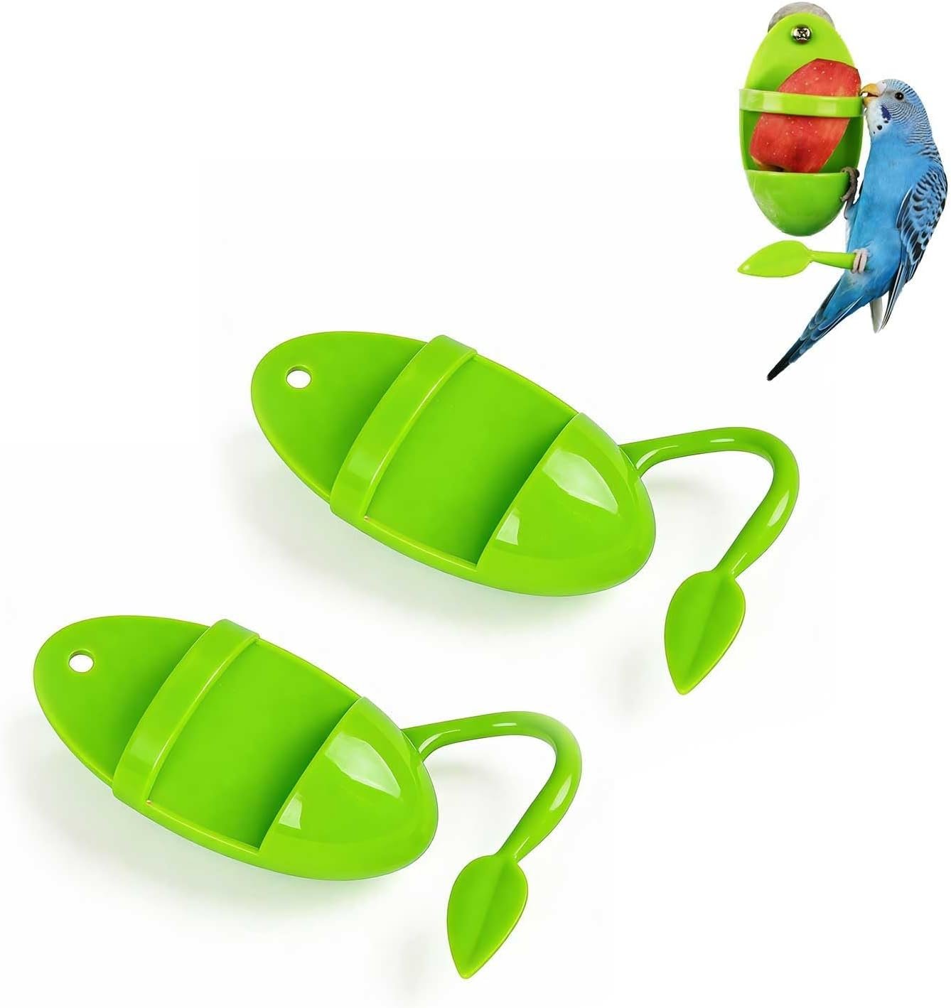 2pcs Cuttlebone Holder for Bird Cage, Plastic Food Holder for Cuttlebone for Birds, Parakeets, Cockatiels, Budgies, and Finches – Cuddle Bones Feeding Rack