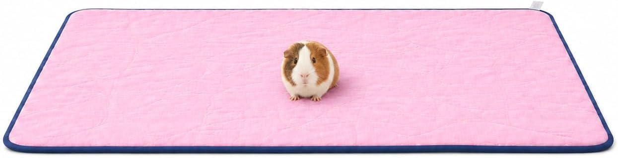 Reusable Guinea Pig C&C Cage Liner – Pink Fleece Bedding with Absorbent Core & Waterproof Bottom – Fits C&C 2×4 Guinea Pig Cages – Ideal for Small Animal Homes (Pink, 2X4 C&C)