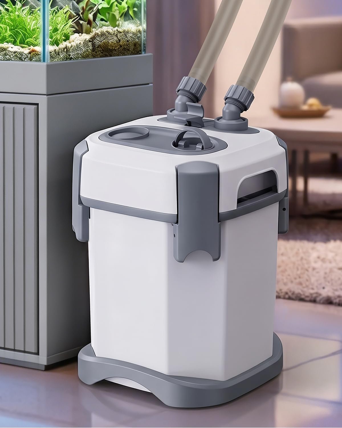 fishkeeper Self-Priming Quiet Canister Filters for Aquarium, 20W (1400L/H)