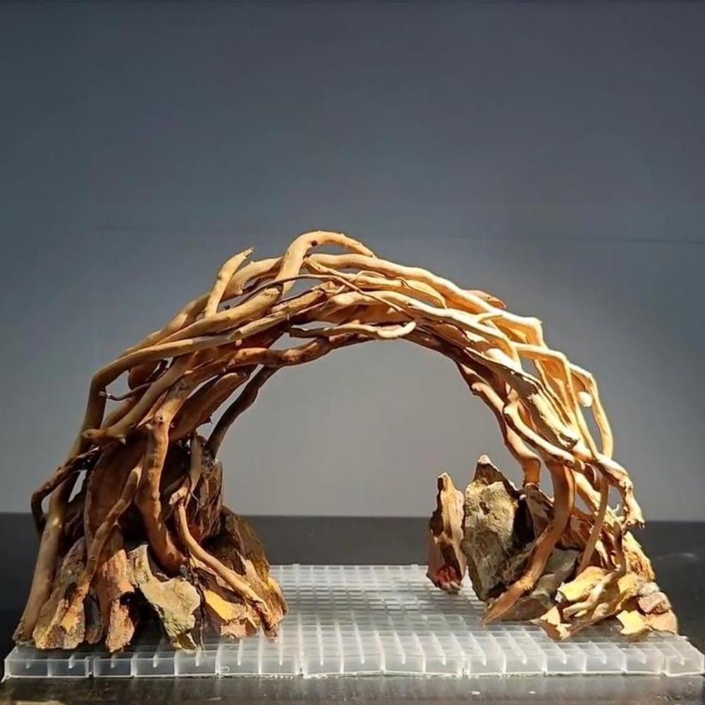 AWXZOM Aquarium Driftwood Centerpiece Aquarium Landscape, Handcrafted Fish Tank hardscape Landscape