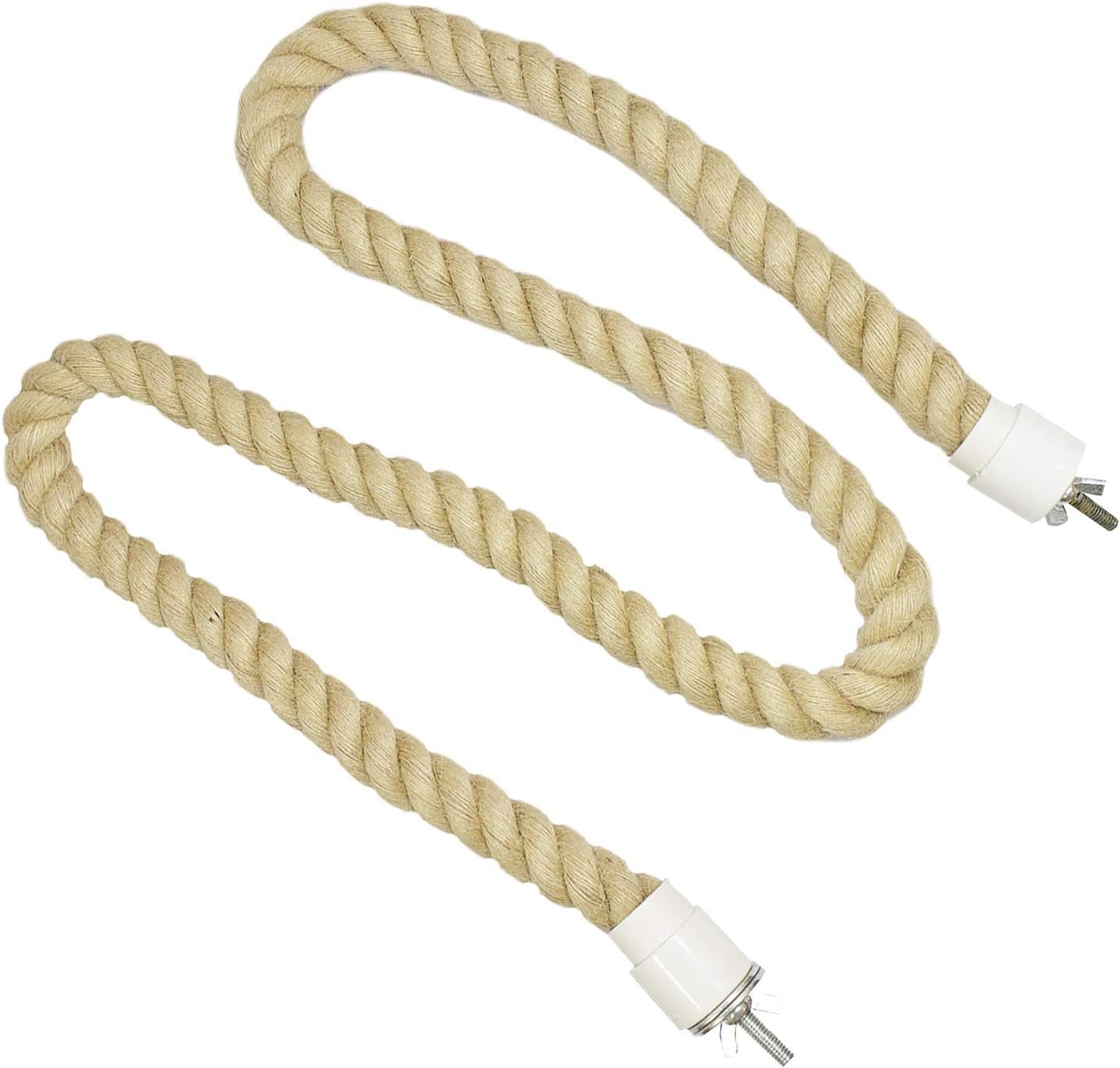 42 Inch Natural Rope (Regular) – Flexible Bendable Climbing Rope Perch Cage Accessory Toy – Sugar Gliders, Squirrels, Degus, Marmosets, Monkeys, Parrots, Birds, Rats & Other Small Pets