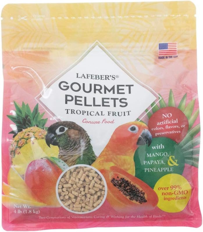 LAFEBER’S Tropical Fruit Gourmet Pellets, for Conures, 4 lb