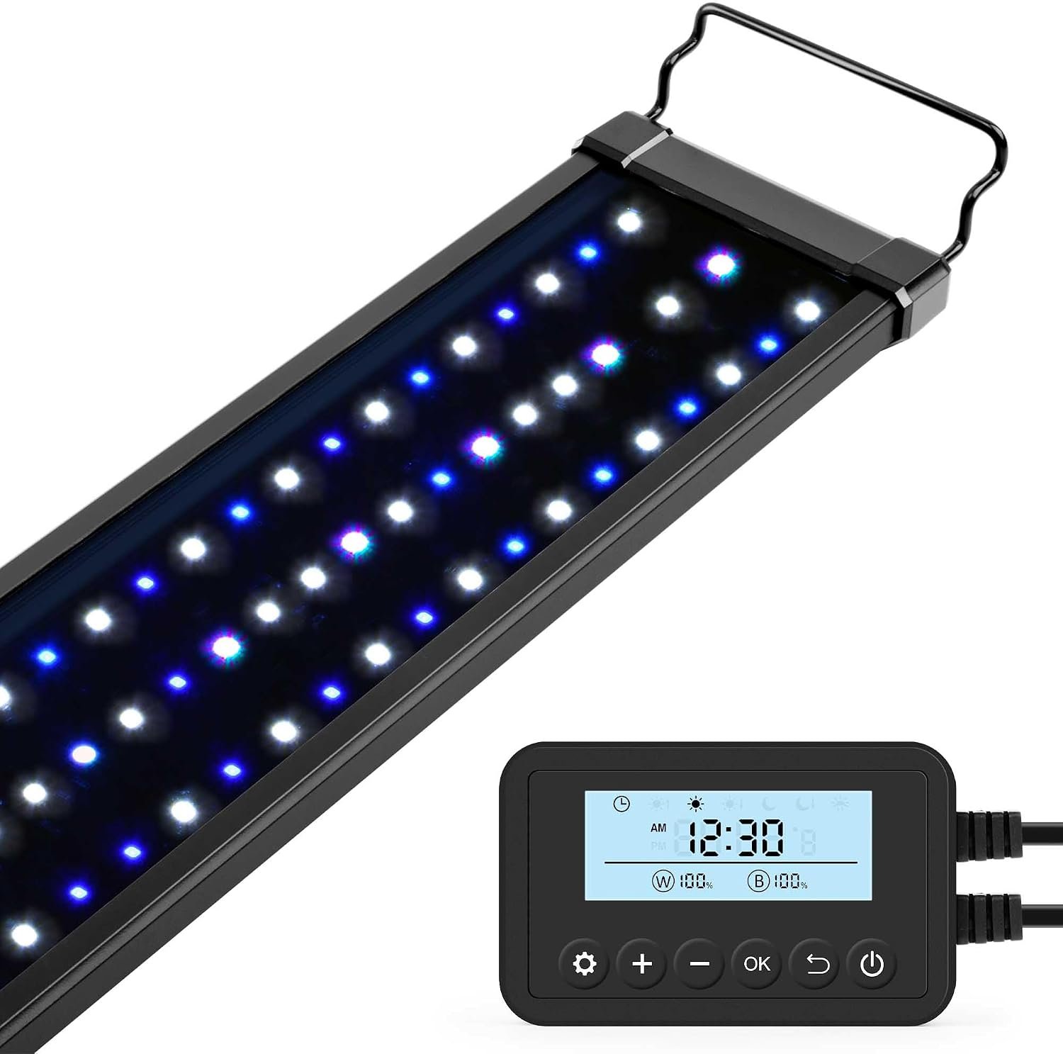 NICREW ClassicLED Marine Saltwater Aquarium Light, 20W for 18–24 inch Tanks