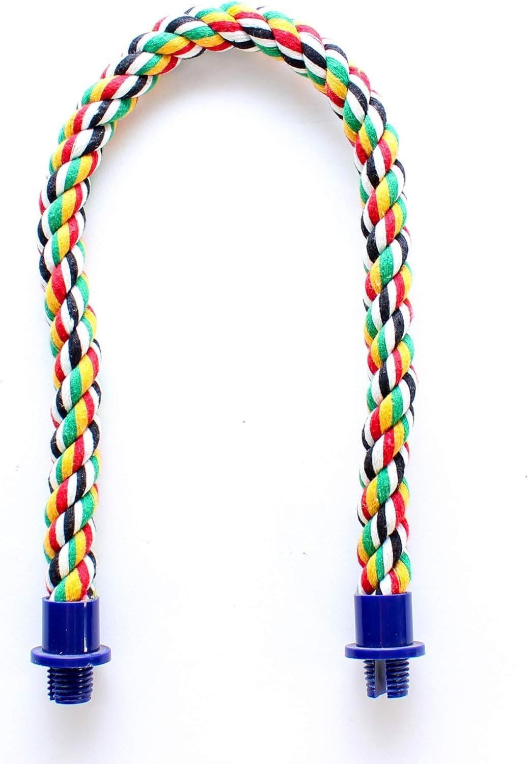 Penn-Plax Bird Life Multicolored and Flexible Rope Perch – Create Fun, Colorful Curves and Bends – Great for Small and Medium Birds – 21” Long