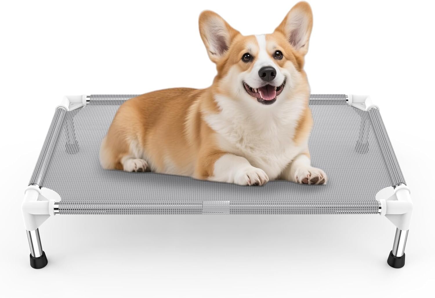 Elevated Dog Bed with Teslin Cooling Fabric – Dog Cot for Small/Medium Dogs