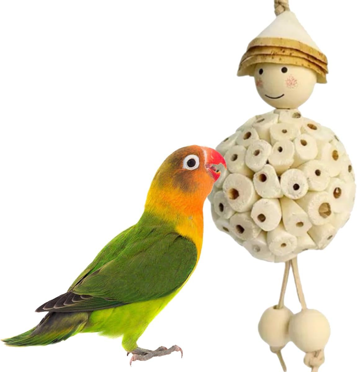 Bird Parrot Foraging Shredder Hanging Toys Sola Ball, Parrot Chew Shred Toy