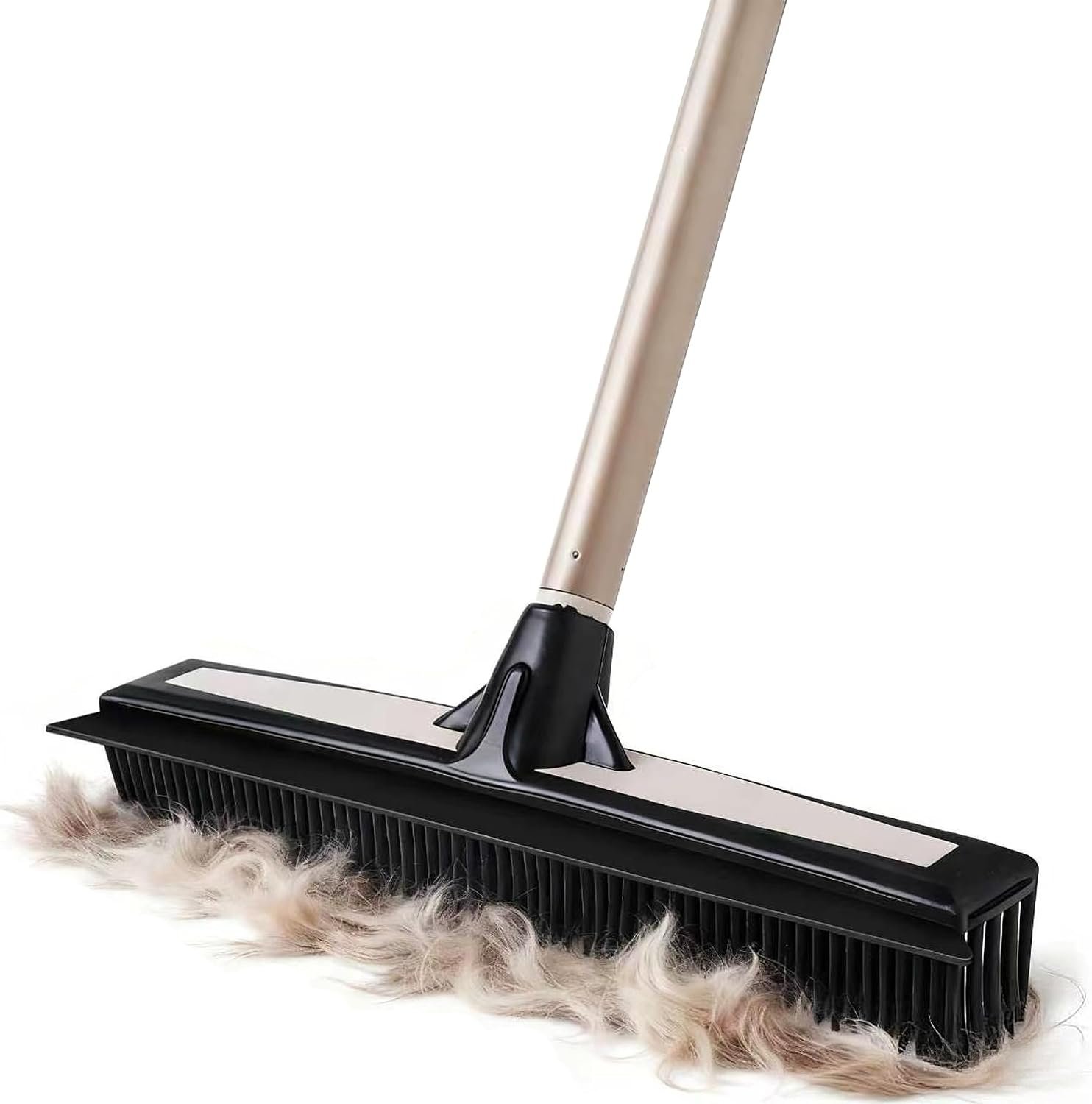 Eyliden Rubber Carpet Rake with Squeegee for Pet Hair & Floor Water Removal