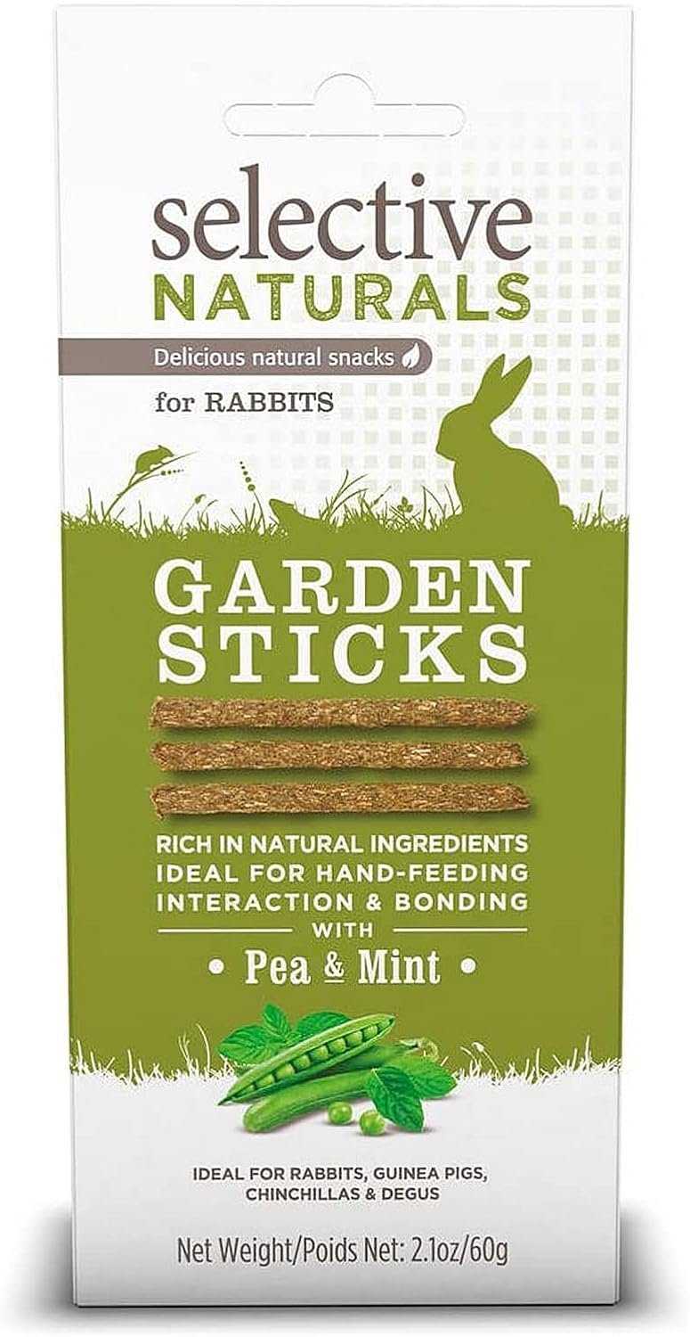 Selective Naturals Garden Sticks Pea & Mint For Rabbits 2.1-Ounce