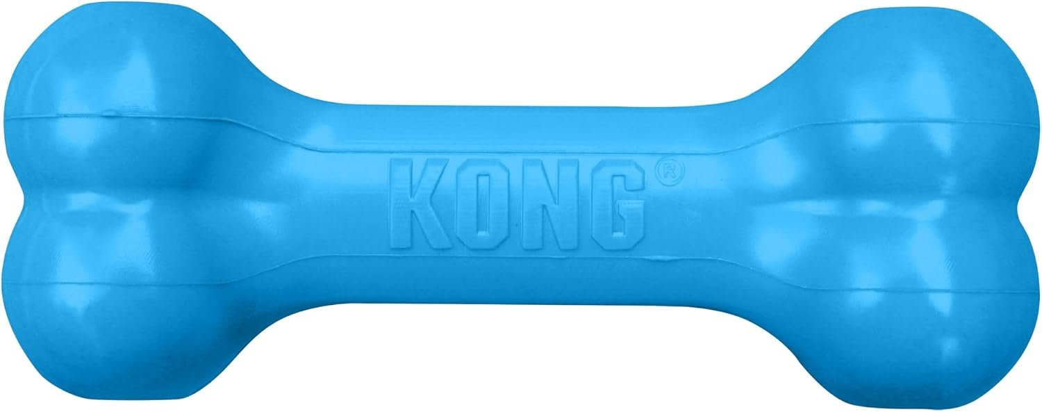 KONG Puppy Goodie Bone, Natural Rubber Chew, for Small Puppies, Blue