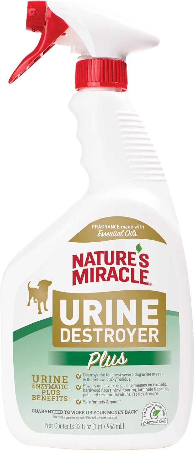 Nature’s Miracle Dog Urine Destroyer Plus, Enzymatic Cleaner, 32 oz