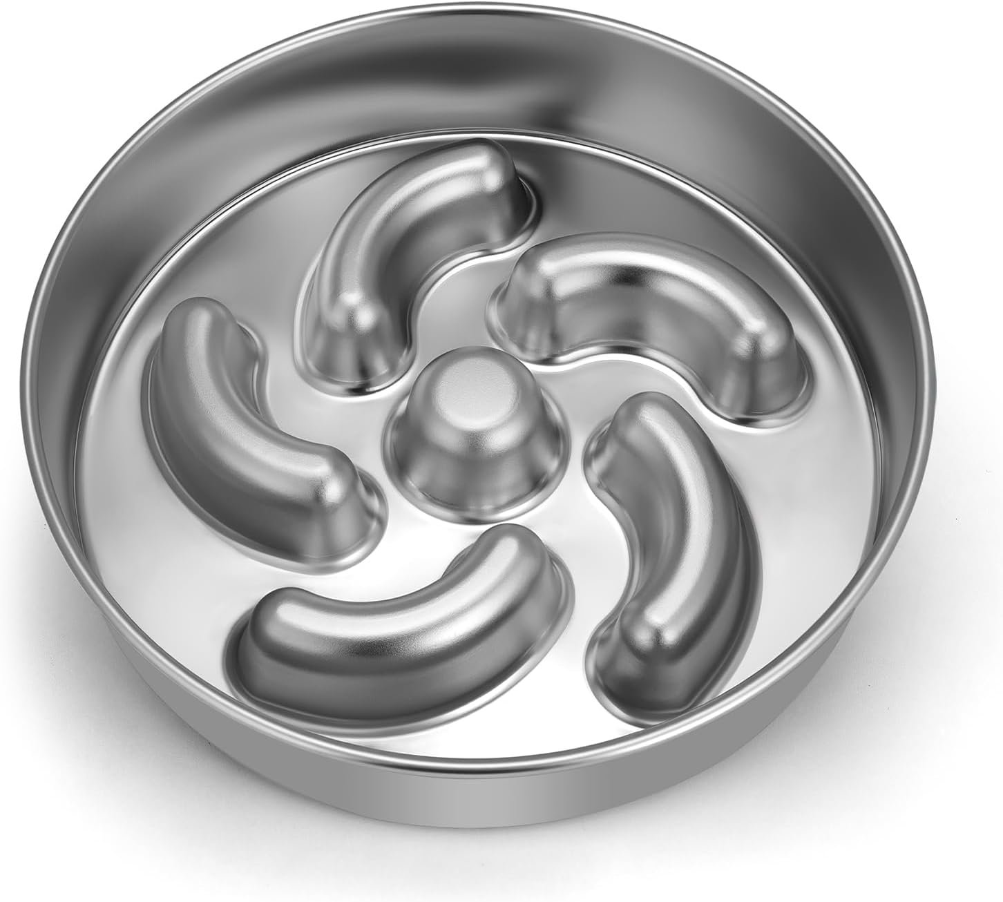 Slow Feeder Dog Bowl, 2 Cups Stainless Steel Heavy Duty Bowl Non-Slip Base