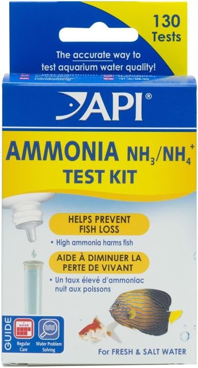 API Ammonia 130-Test Freshwater and Saltwater Aquarium Water Test Kit
