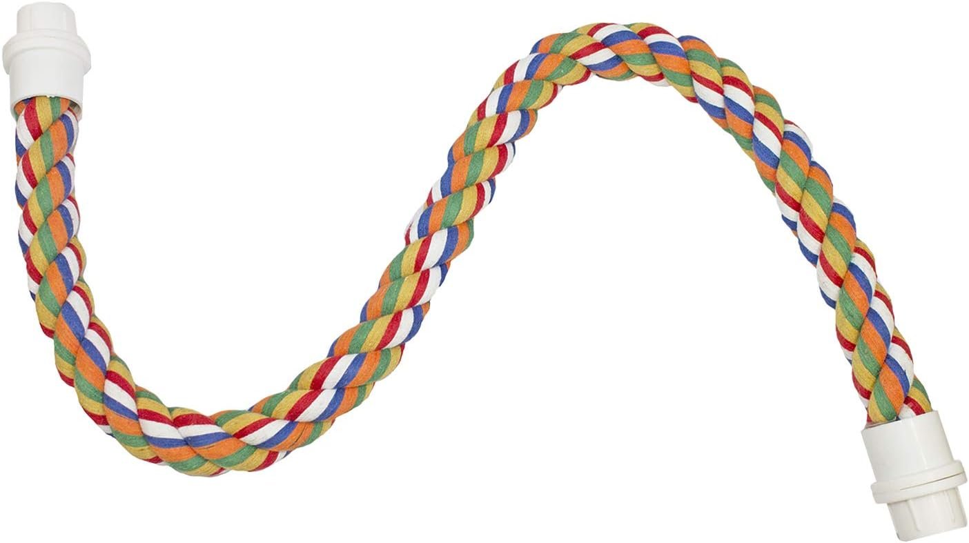 34 Inch Flex Rope (Large) – Bendable Fun Climbing Perch Cage Accessory Toy – Sugar Gliders, Squirrels, Degus, Marmosets, Monkeys, Parrots, Birds, Rats & Other Small Animals