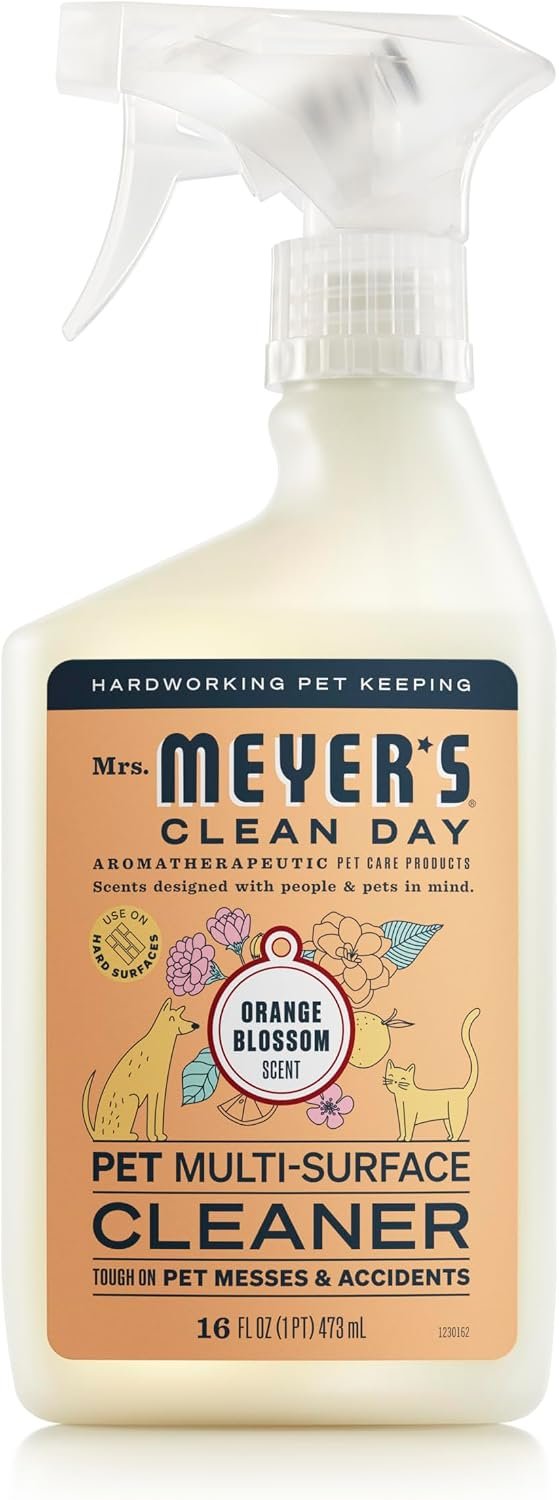 MRS. MEYER’S CLEAN DAY Pet Multi-Surface Cleaner, Orange Blossom, 16 fl oz