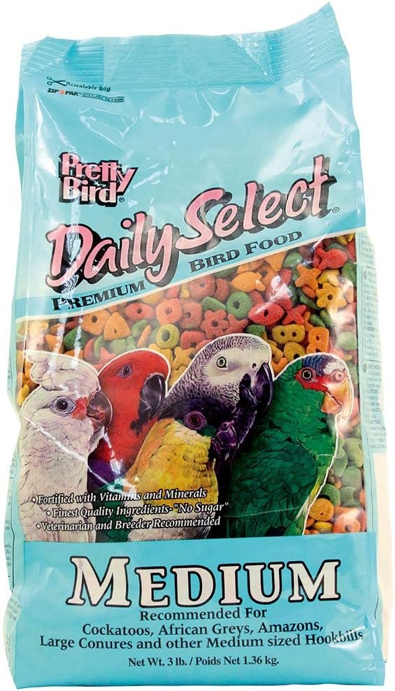 Pretty Bird International Bpb73117 3-Pound Daily Select Premium Bird Food, Medium