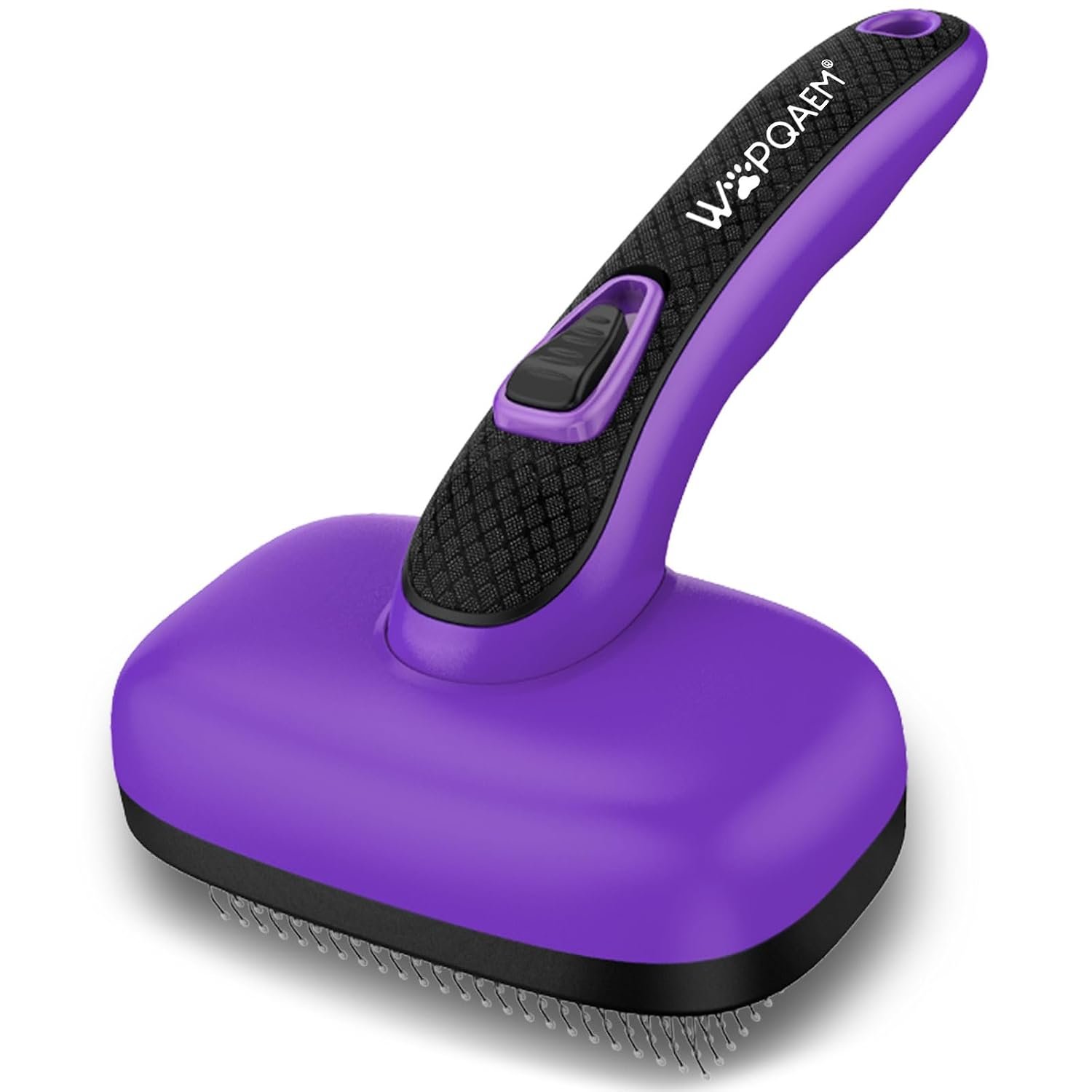 Self Cleaning Slicker Brush for Dog and Cat Shedding, Purple