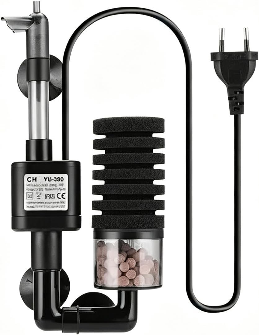 Electric Aquarium Sponge Filter with Built-in Water Pump, Single Sponge