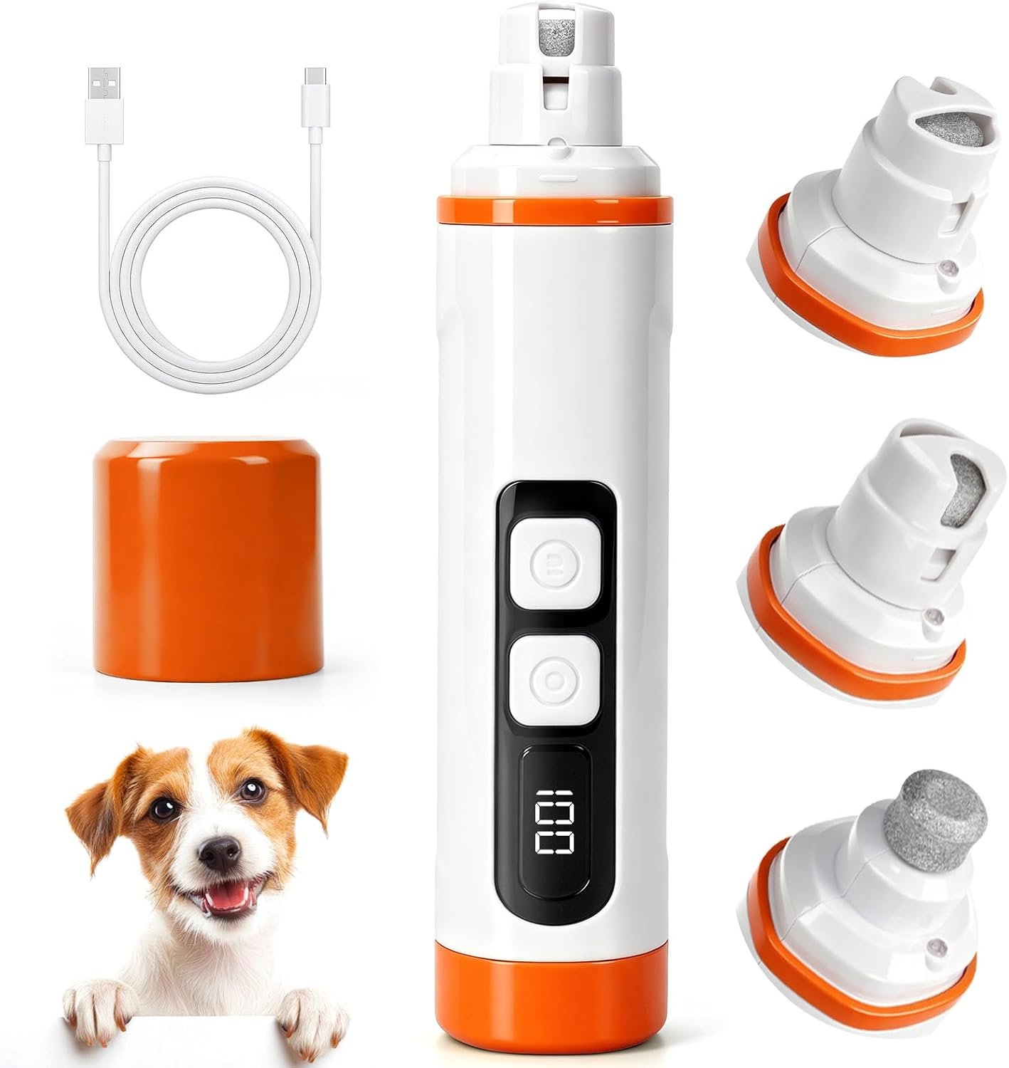 Dog Nail Grinder with LED Light, Quiet