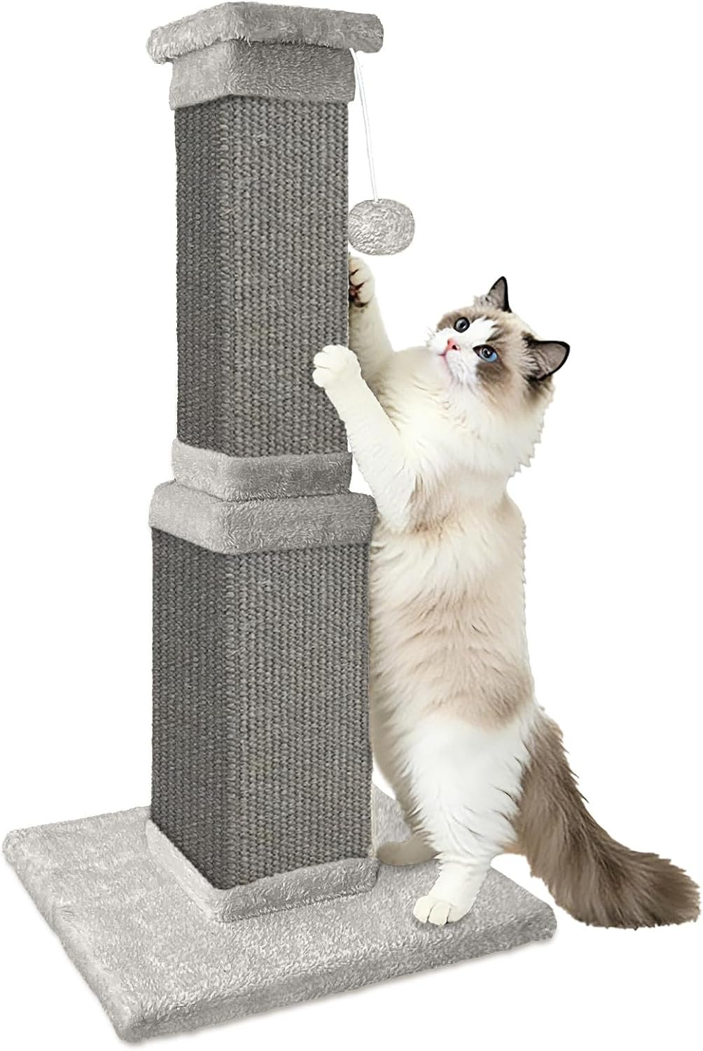 Cat Scratching Post for Indoor Cats, 32Inch Sisal Cat Scratcher