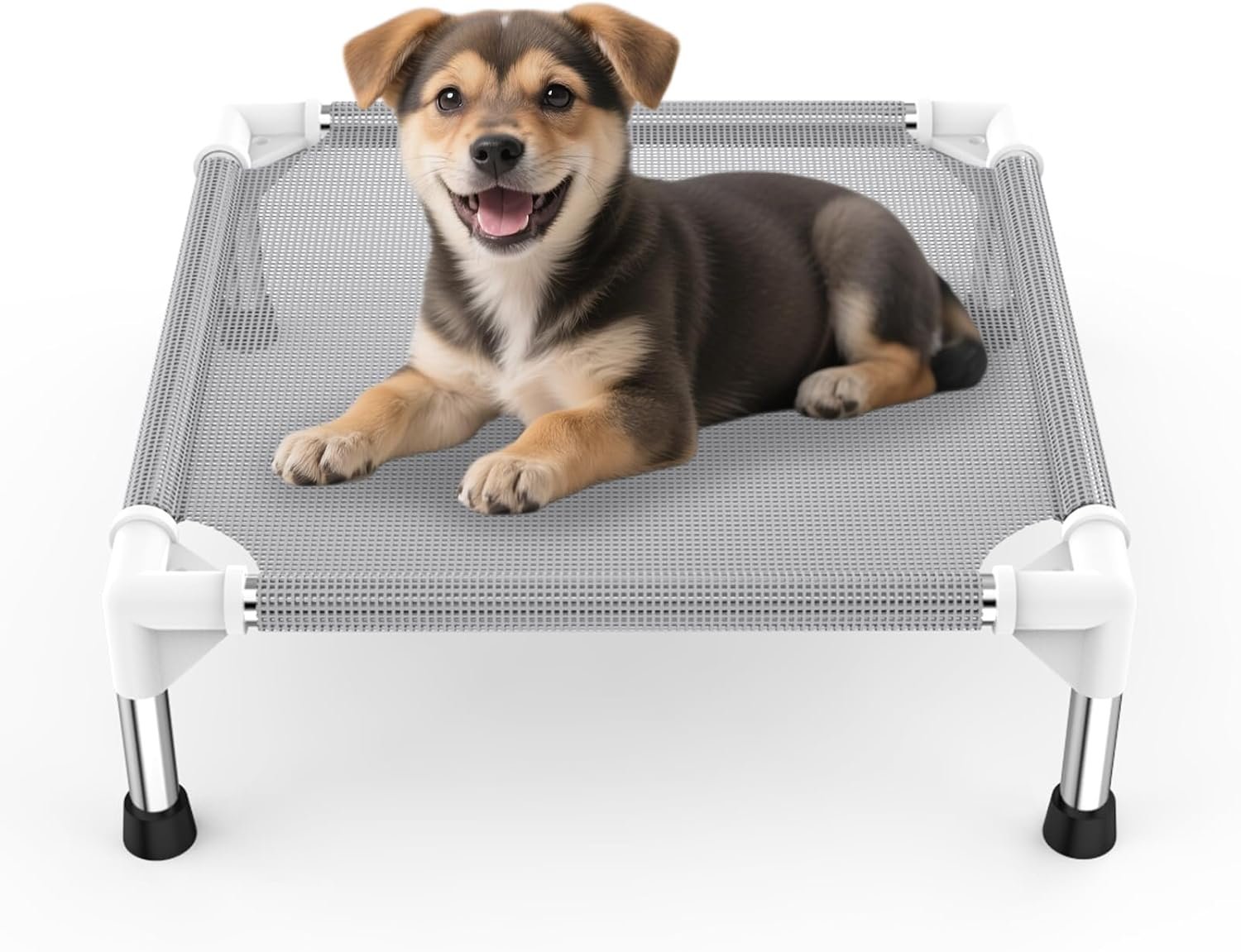 Elevated Dog Bed with Teslin Cooling Fabric – Lightweight Dog Cot, Small