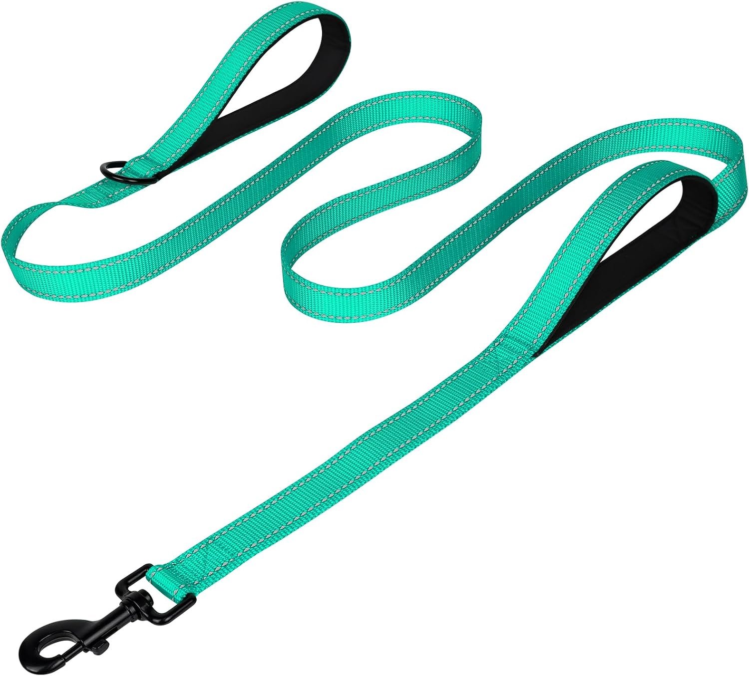 Joytale Dog Leash for Large Dogs that Pull, Double Handle, 6FT, Teal
