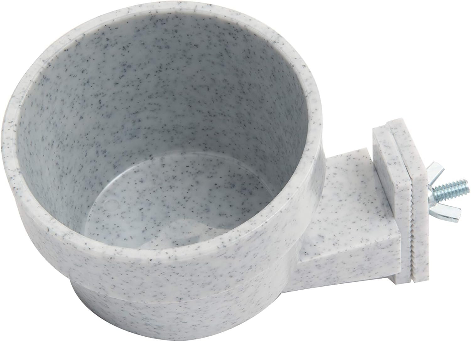 Lixit® Quick Lock Removable Bird Cage Bowls for Birds, Rabbits, Dogs, Cats, Guinea Pigs and Other Small Animals – Made in USA (Gray, 10 Ounce)