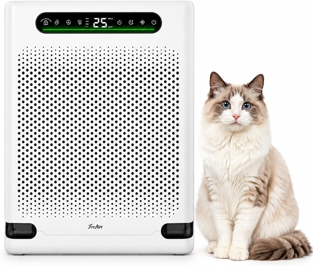 FreAire Large Room Air Purifier for Home, Triple Air Intake