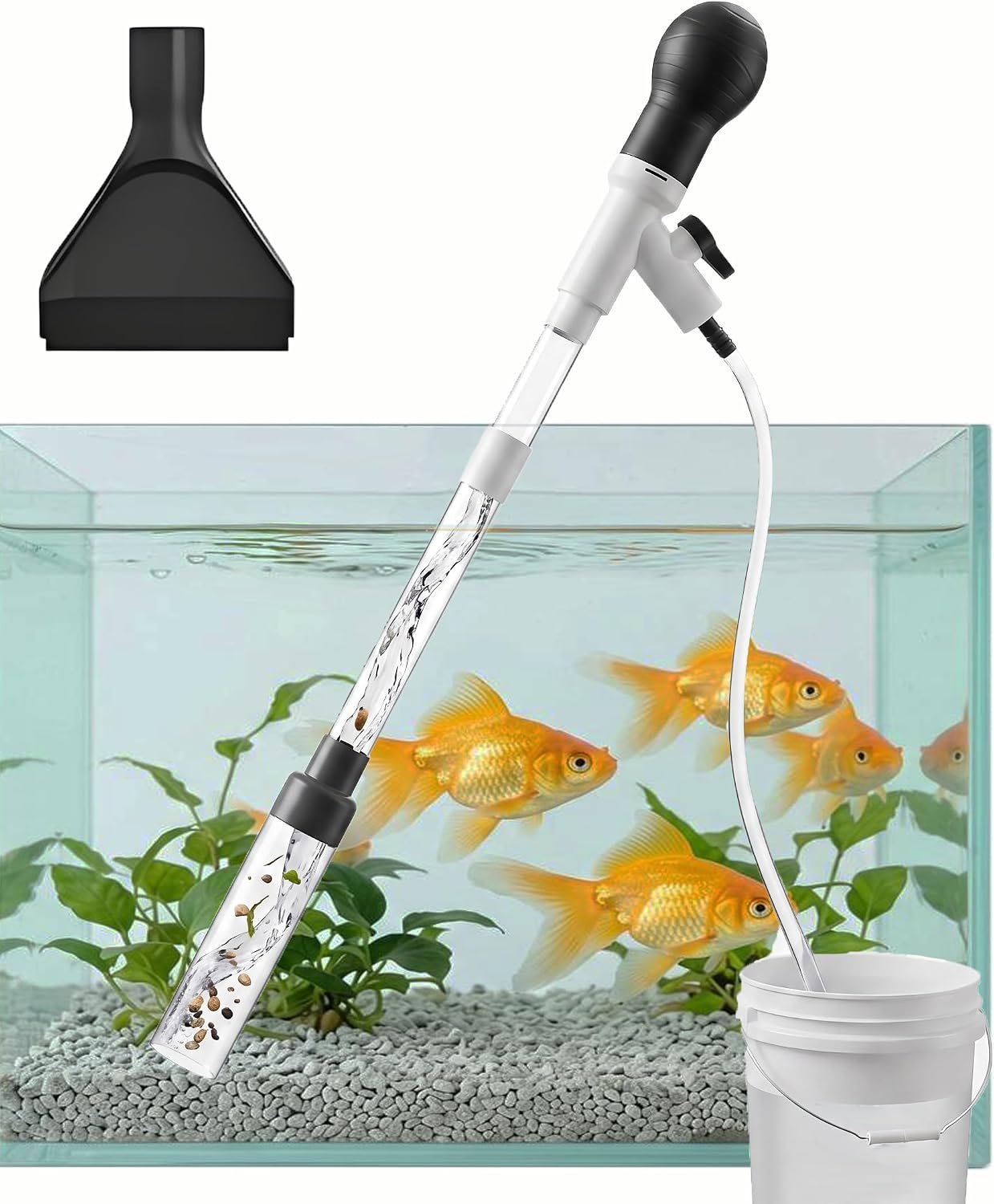 Upgrades Aquarium Vacuum Gravel Cleaner, Fish Tank Cleaner