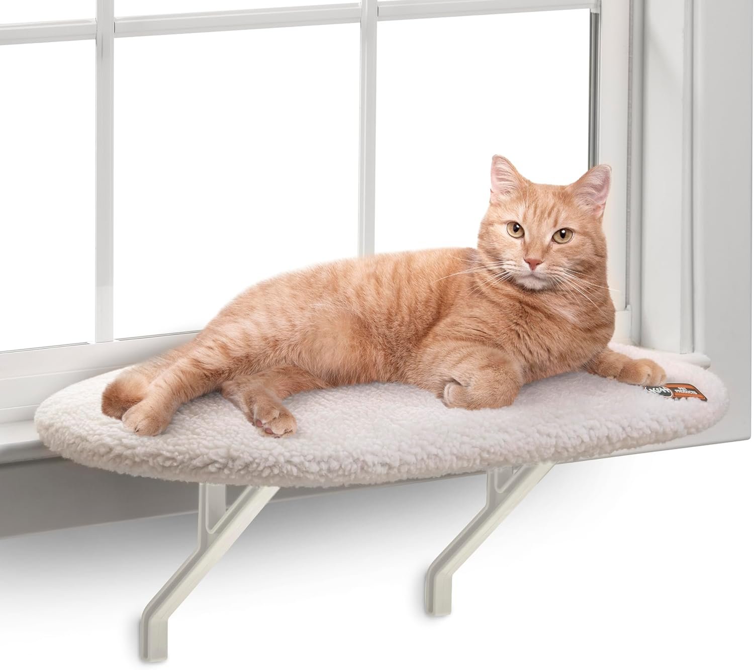 K&H Cat Window Perch, Unheated Kitty Sill, 24x14in, Fleece