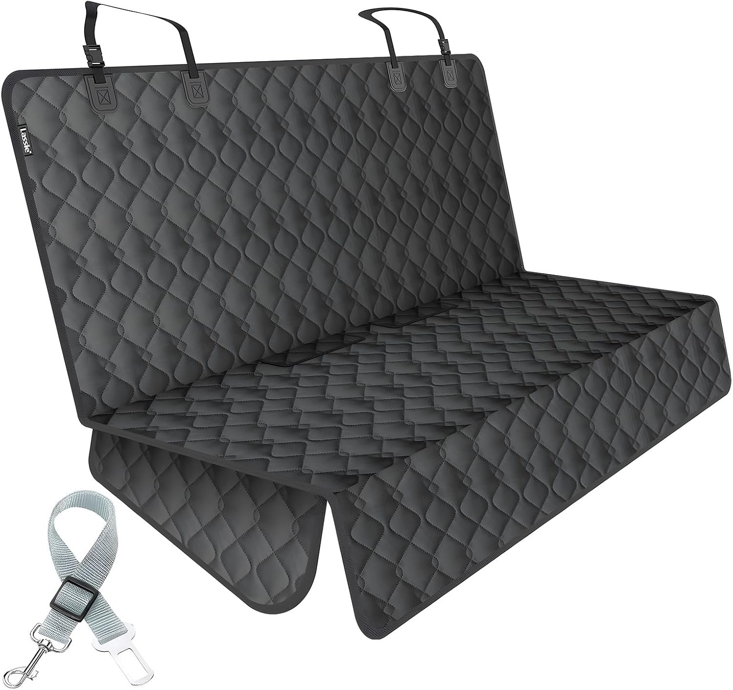 Lassie Back Car Seat Cover for Dogs and Kids with Seat Belt, Universal Fit