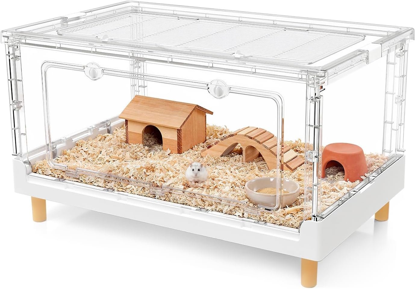 Hamster Cage 13.4″ Low Profile Cozy Dwarf Hideout Castle