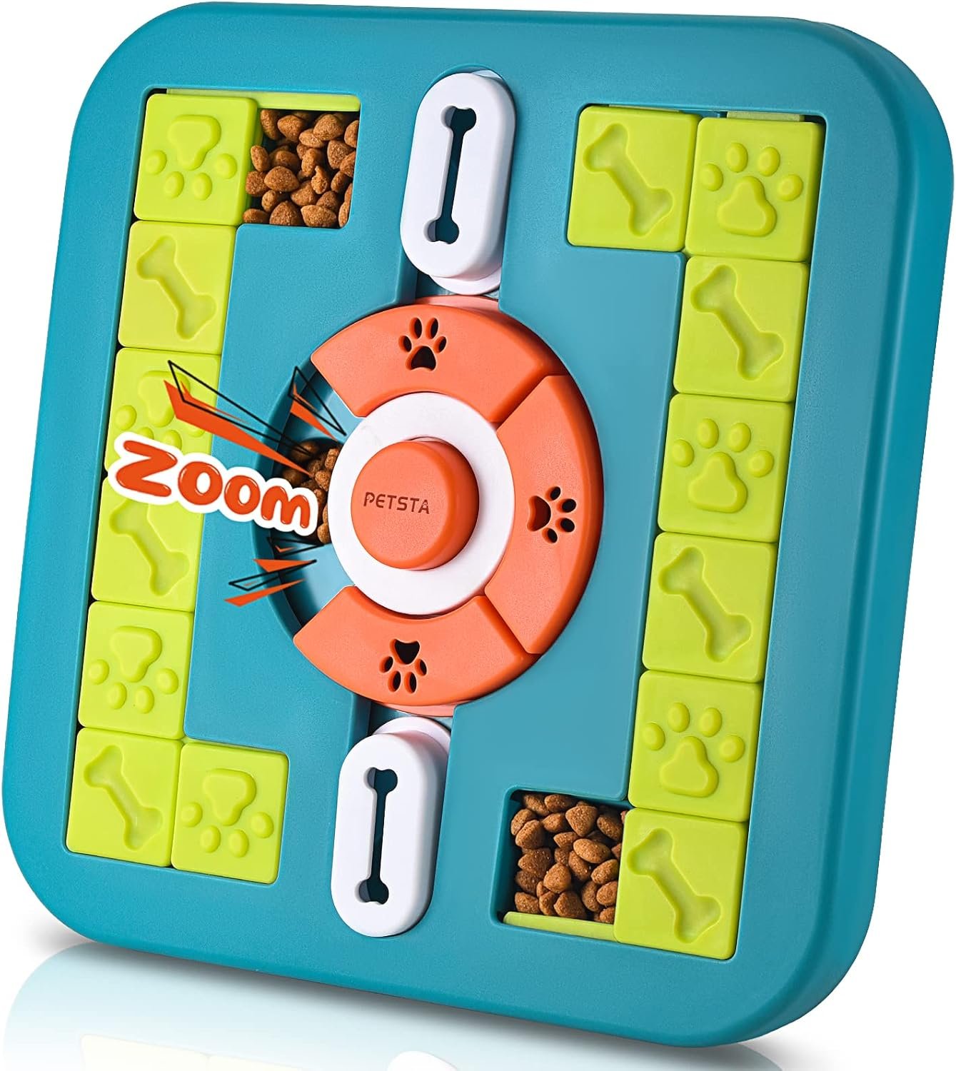 PETSTA Dog Puzzle Toys, Treat Dispensing Dog Enrichment Toys for IQ Training and Brain Stimulation, Interactive Mentally Stimulating Toys as Gifts for Puppies, Cats, Dogs (M-Level 3)
