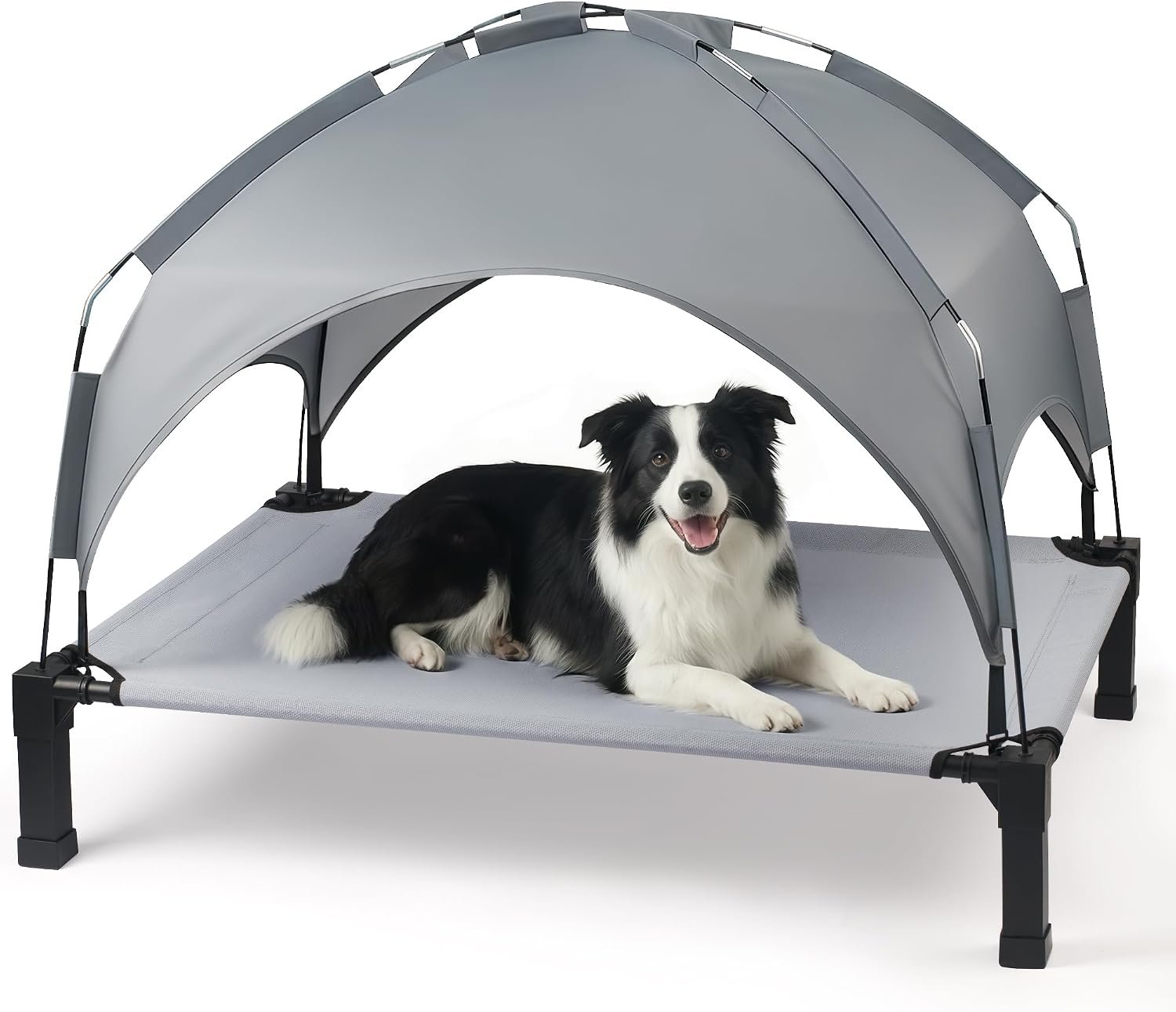 Elevated Dog Bed with Removable Canopy, Sun Protection Shade Tent Dog Cot