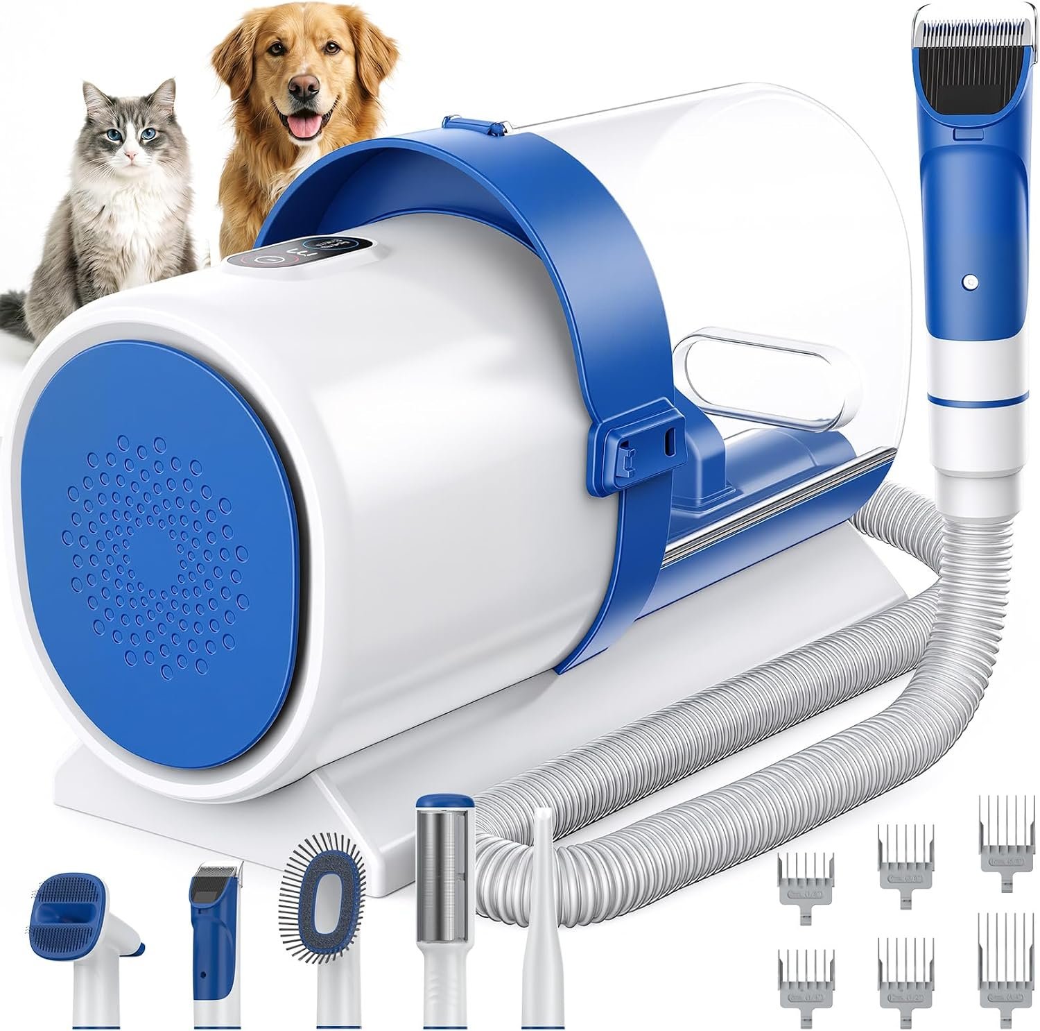NEWBULIG Pet Grooming Vacuum Kit for Cats and Dogs, 2.5L Dust Cup
