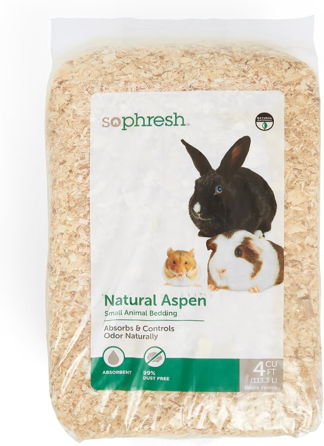 So Phresh by Petco Natural Aspen Small Animal Bedding, 56.6 Liters (3456 cu. in.)