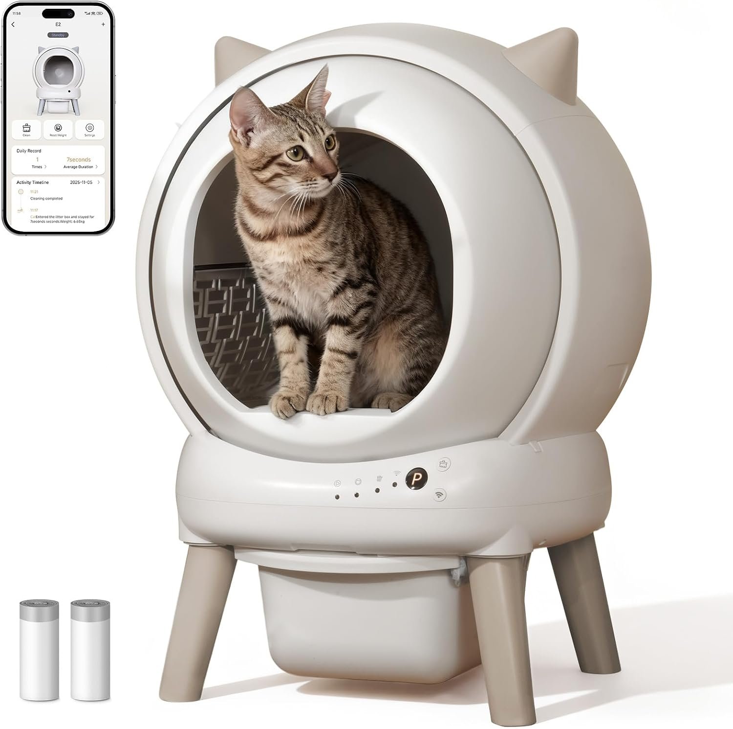 Automatic Litter Box, ZHMZ Self Cleaning Litter Box for Multiple Cats