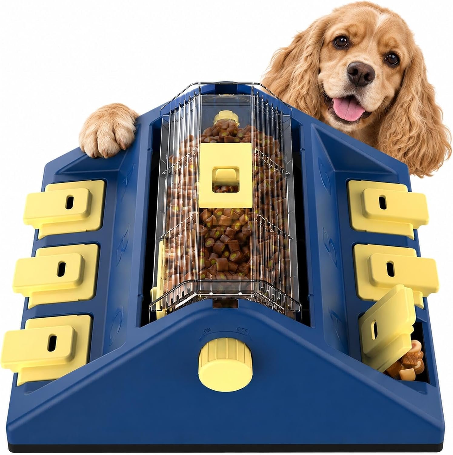 KADTC 2-Level Dog Puzzle Toy Rotating Treat Dispenser for Small/Medium Dogs
